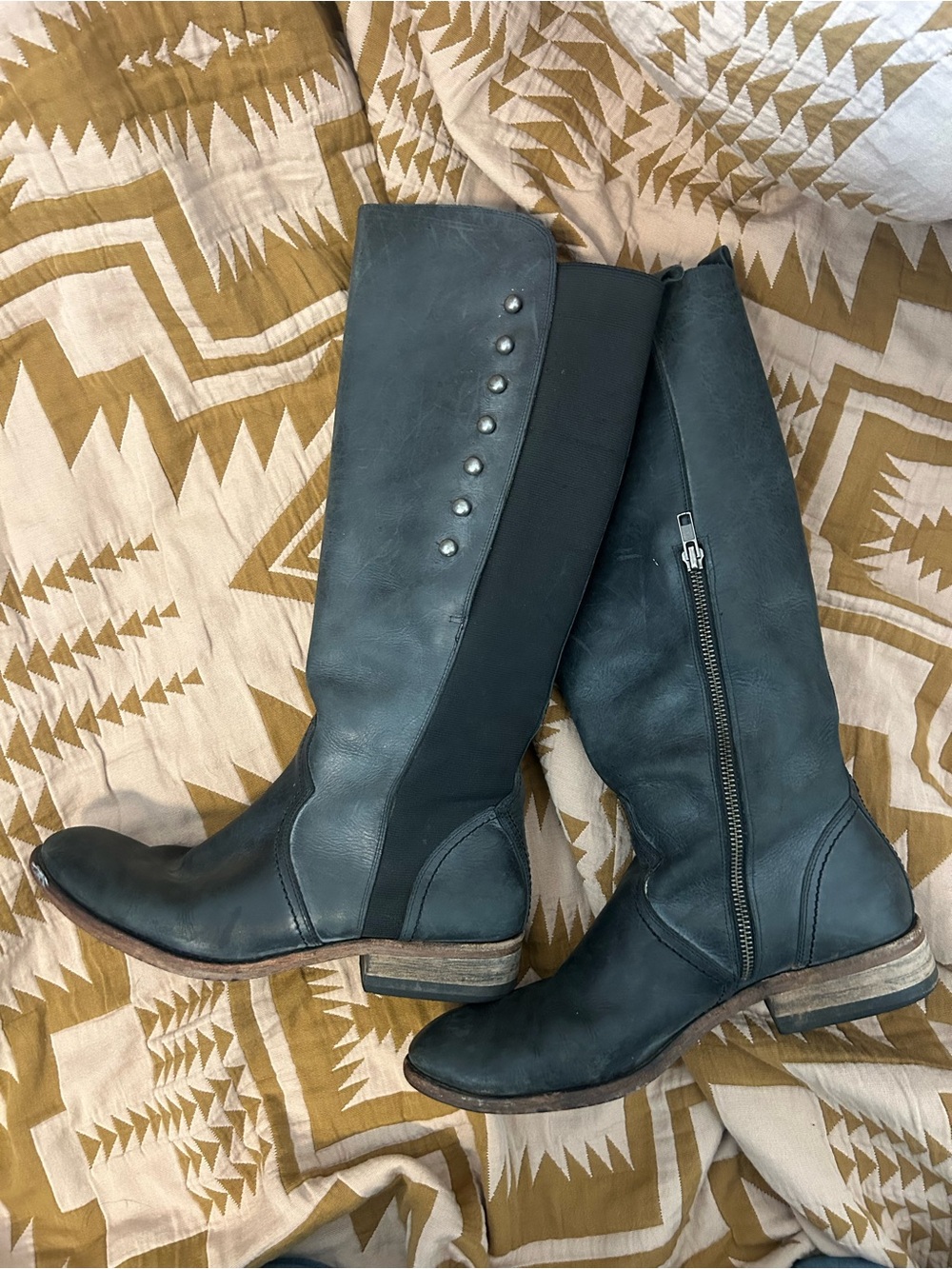 Spirit by Lucchese Black Leather Knee-High Women's Boots